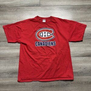 Retro Montreal Canadiens  Shirt Size XL Hockey Bulletin Red Classic NHL